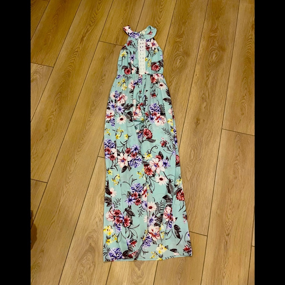 Long dress with shorts/romper underneath